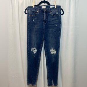 Frayed brand jeans